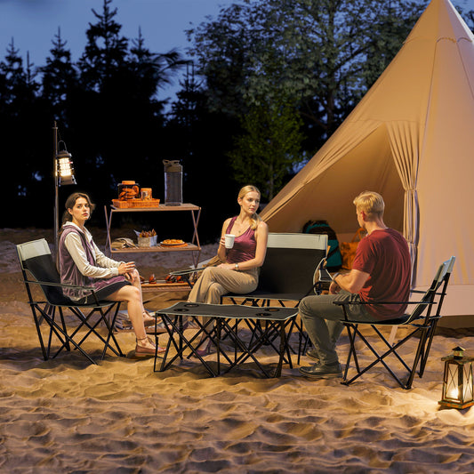 Outsunny Four-Piece Portable Picnic Table Set