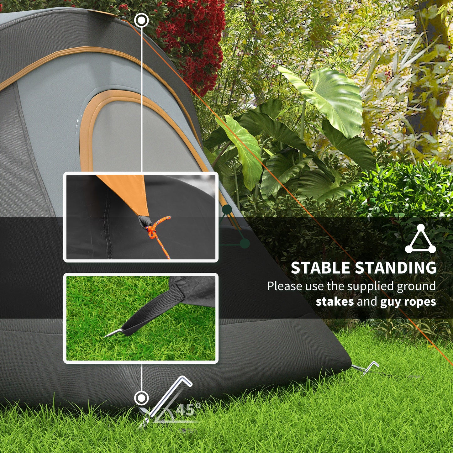 Outsunny 5-6 Man Dome Camping Tent
