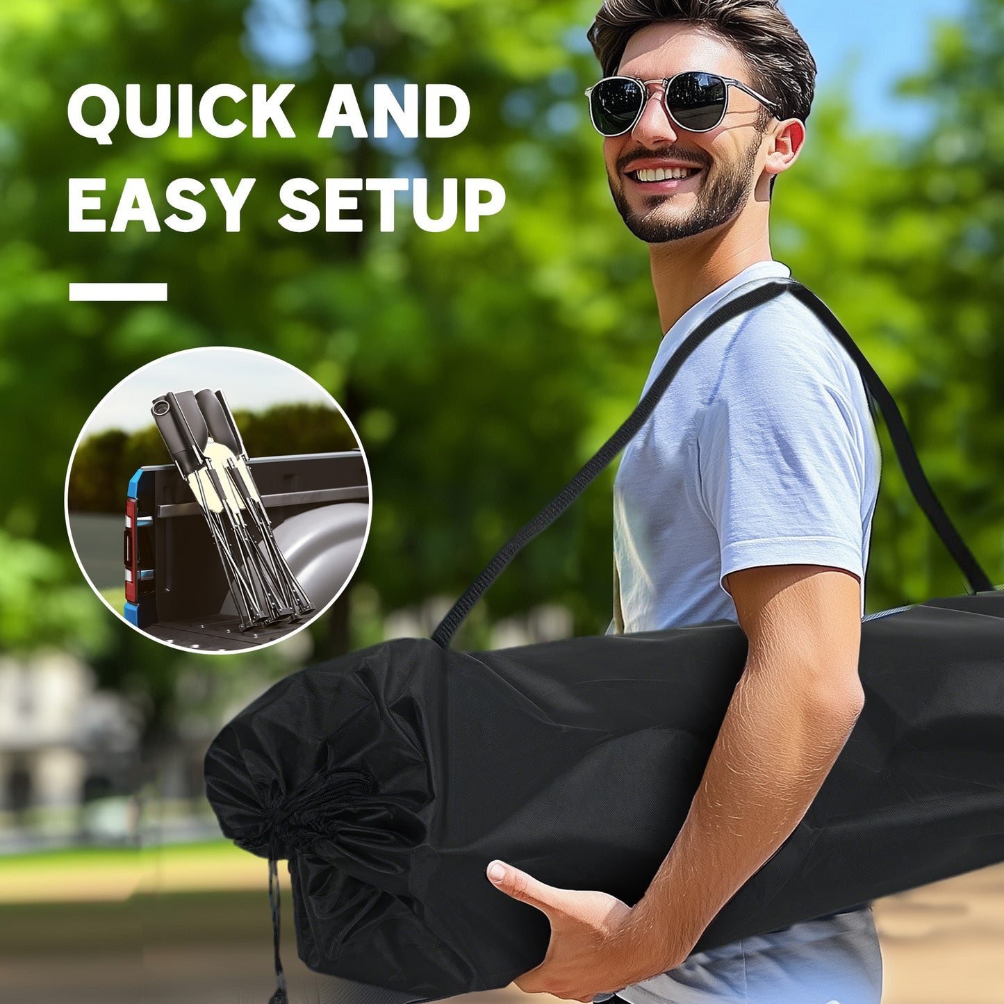 Outsunny Double Camping Chair for Adults, Oversized Heavy Duty Padded Folding Chair with Armrests, Cup Holders and Carry Bag for Outdoor Camping Hiking Picnic Fishing, 250kg Capacity