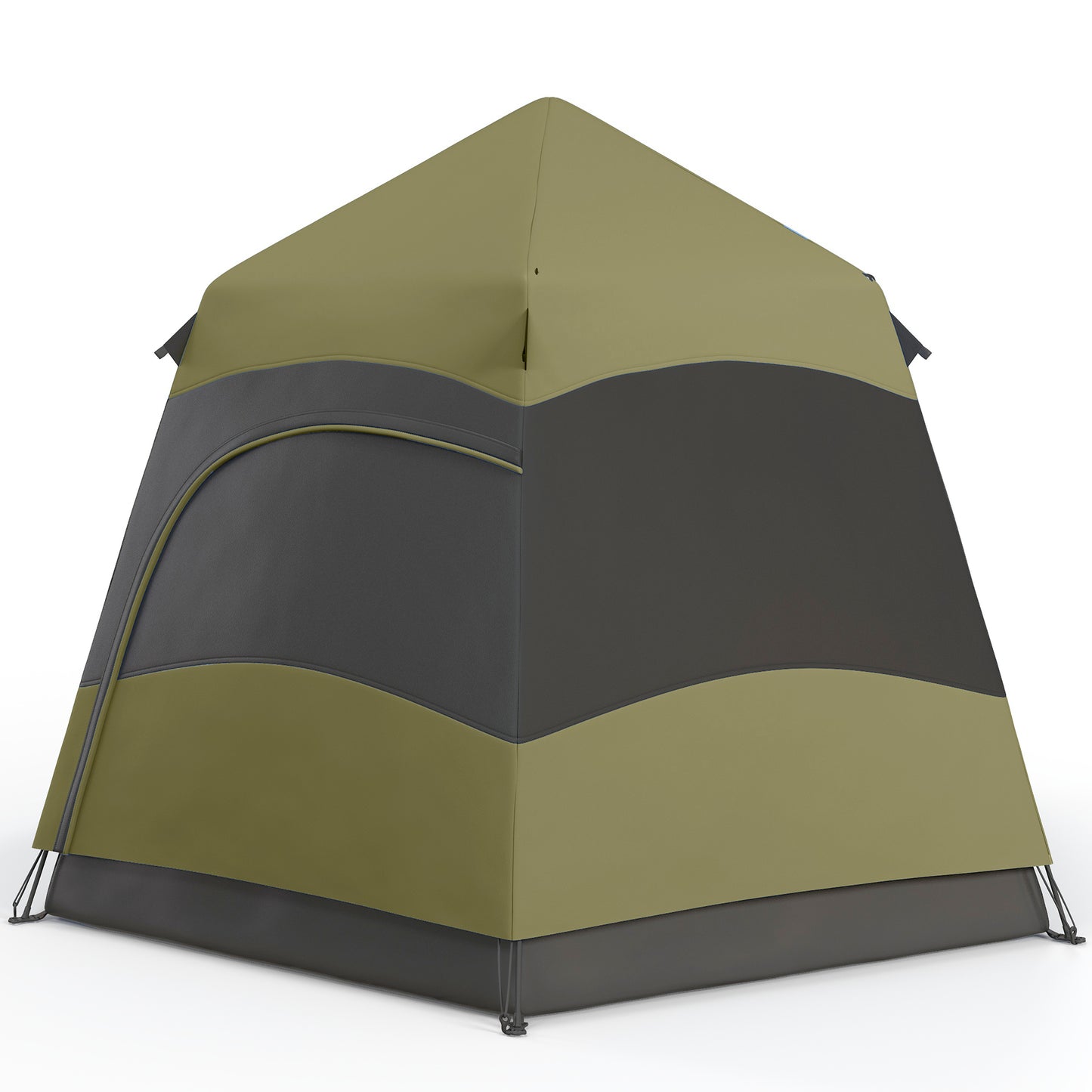 Outsunny Six Man Hexagon Camping Tent with Hang Hook and Carry Bag