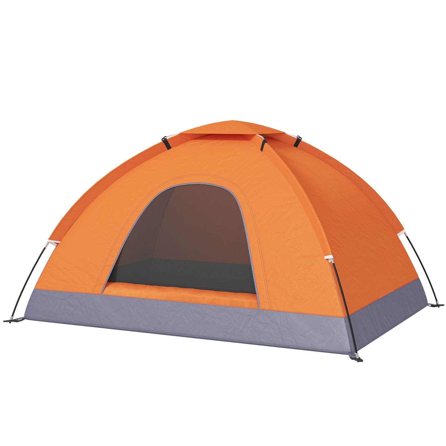 Outsunny 2 Person Camping Tent, Dome Tent with Zipped Doors, Storage Pocket, Portable Handy Bag