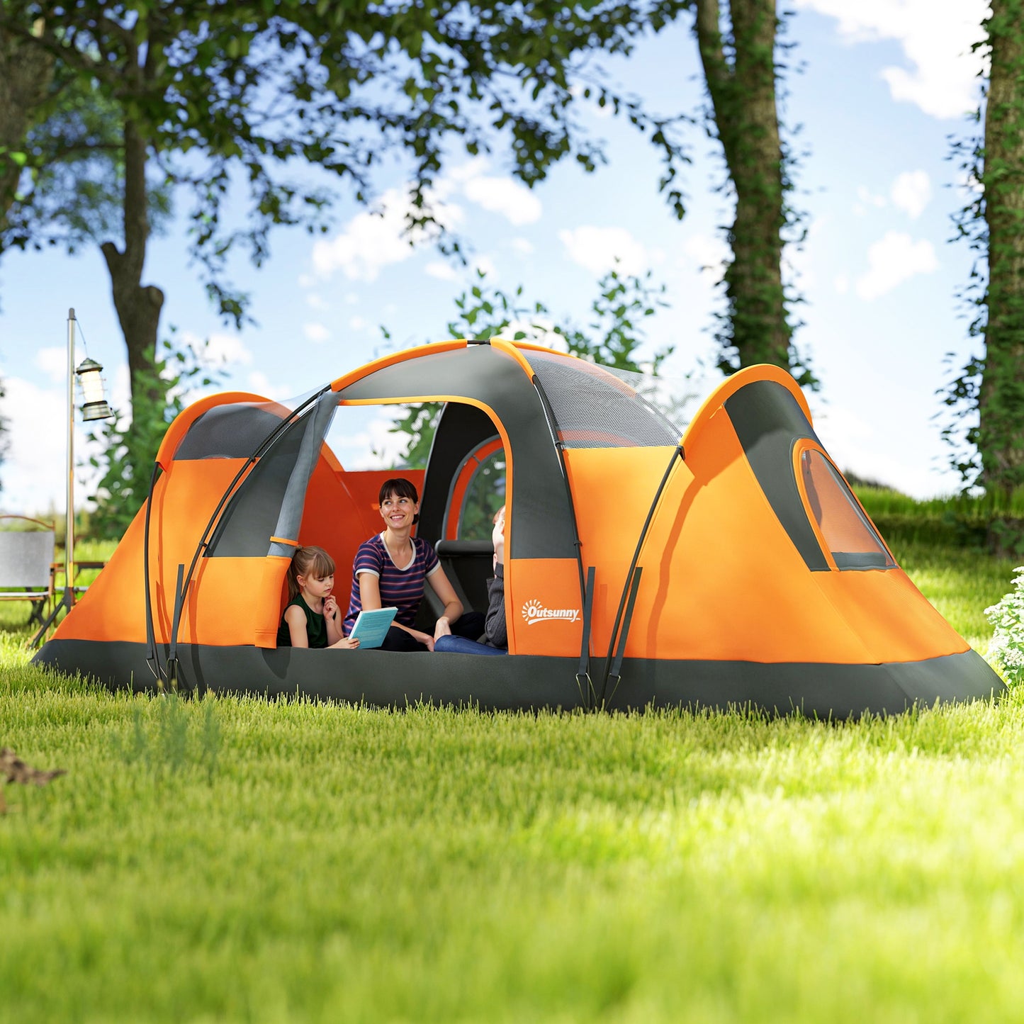 Outsunny 5-6 Man Dome Camping Tent