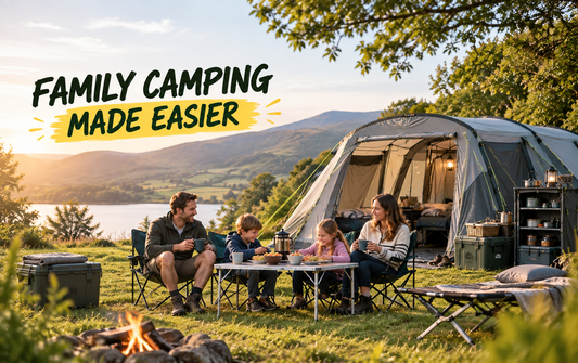 Family Camping Setup Guide UK – Tents, Beds & Storage for Trips With Kids