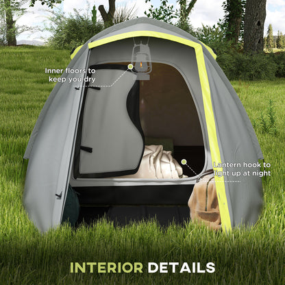 Outsunny Two-Man Dome Tent, with Front Porch and Accessories
