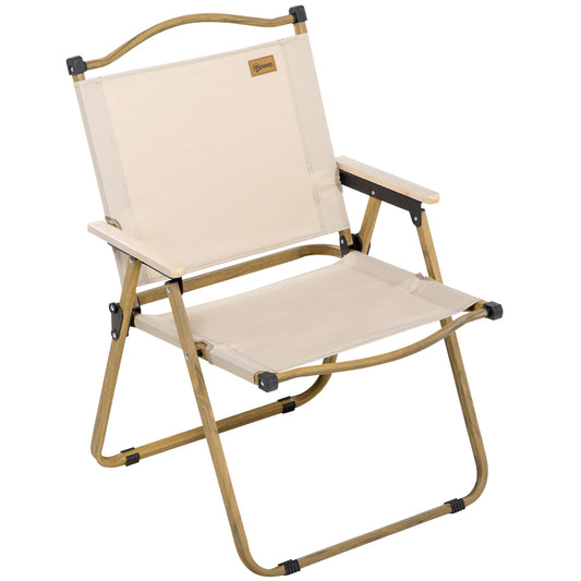 Outsunny Camping Chair for Adults, Lightweight Folding Chair, Portable Chair for Camping, Fishing, Beach and Outdoor Travel