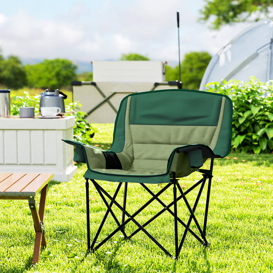 Outsunny Portable Padded Camping Chair, with Bag