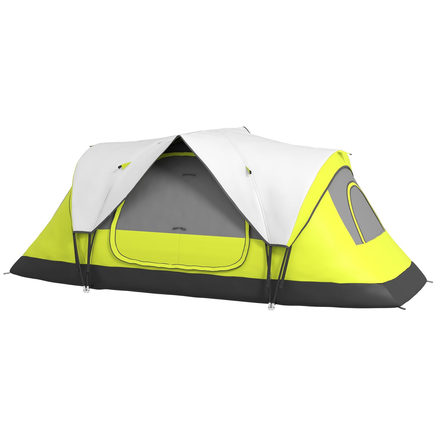 Outsunny Camping Tent for 6-8 Man with 2000mm Waterproof Rainfly and Carry Bag for Fishing Hiking Festival