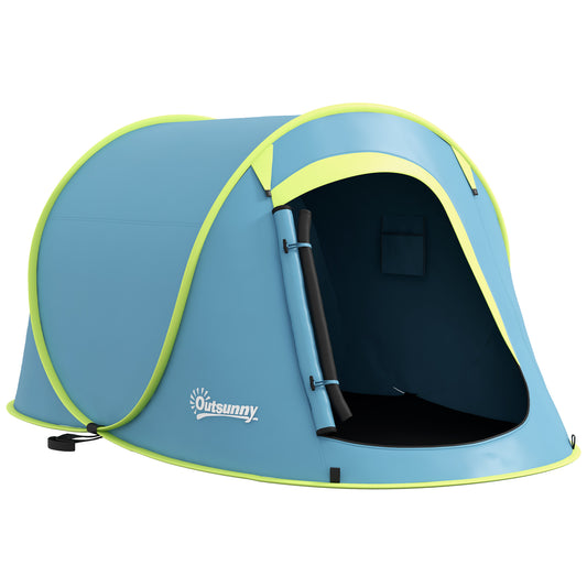 Outsunny Two-Man Pop-Up Dome Tent, with Accessories