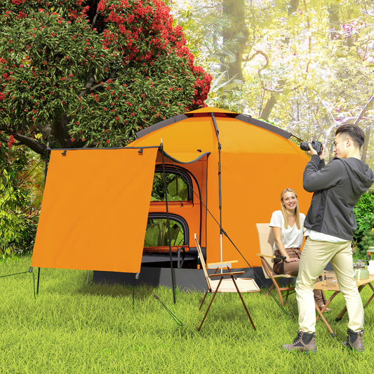 Outsunny Automatic Pop Up Camping Tent, Instant Setup 2-4 Man Tent with Mesh Windows, Waterproof & UV30+, Portable with Carry Bag for Fishing, Hiking, Backpacking