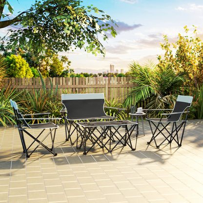 Outsunny Four-Piece Portable Picnic Table Set