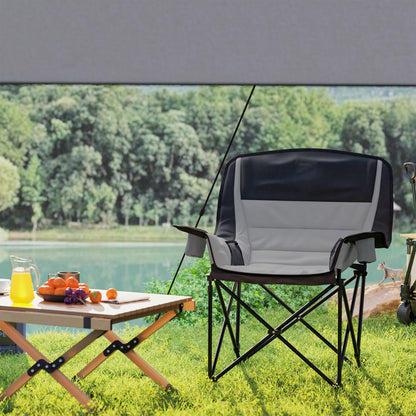 Outsunny Portable Padded Camping Chair, with Bag