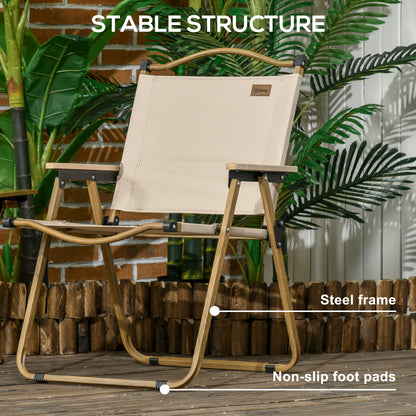 Outsunny Camping Chair for Adults, Lightweight Folding Chair, Portable Chair for Camping, Fishing, Beach and Outdoor Travel
