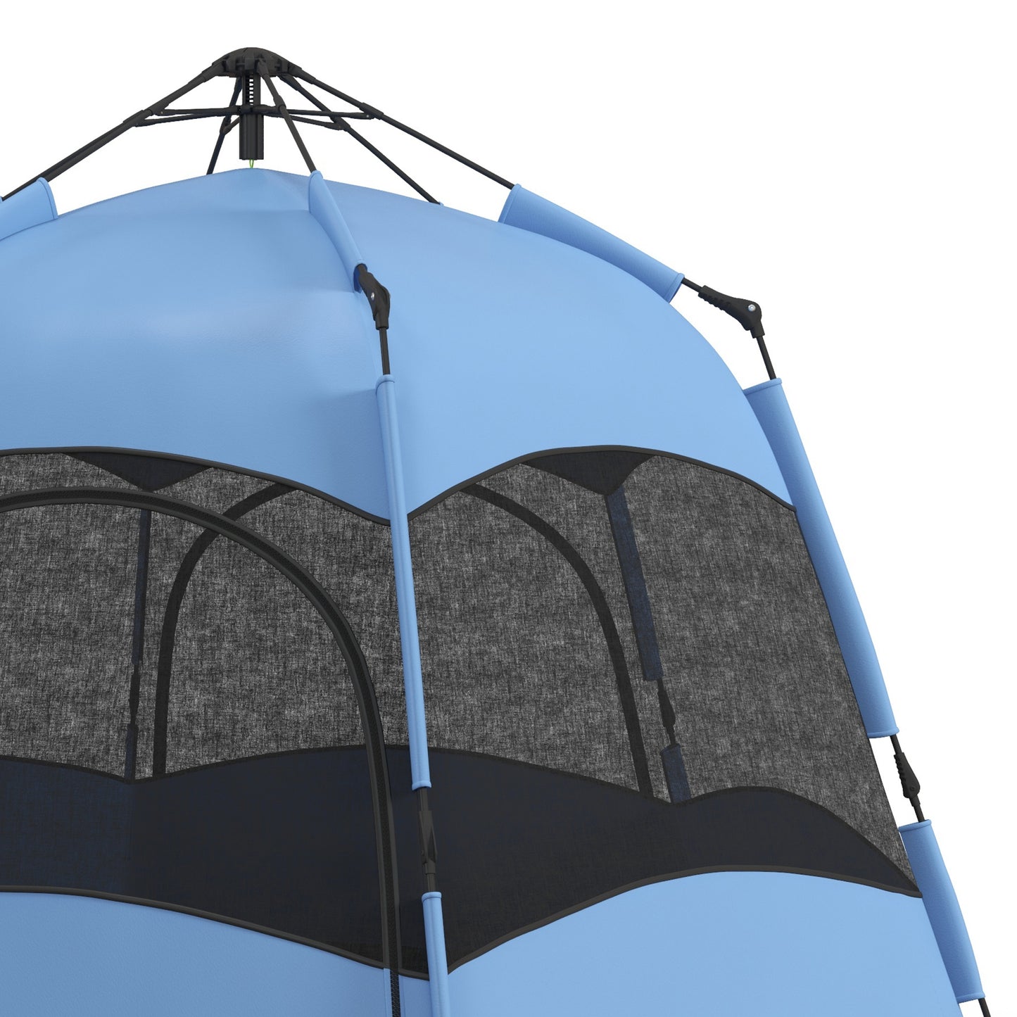 Outsunny Six Man Hexagon Camping Tent with Hang Hook and Carry Bag