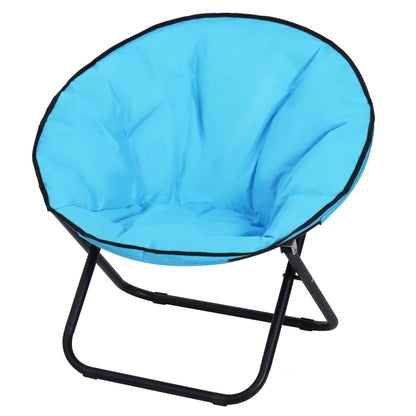 Outsunny Garden Folding Portable Padded Saucer Moon Chair Padded Round Outdoor Camping Travel Fishing Seat