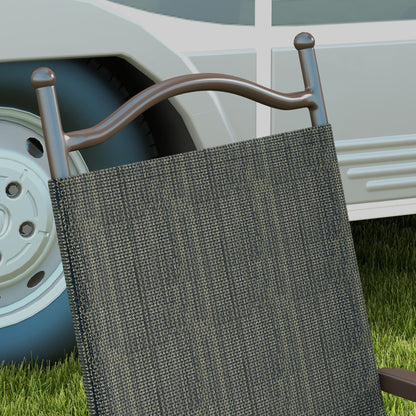 Outsunny Set of Two Folding Garden Chairs, with Fabric Mesh Seats