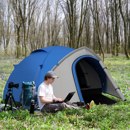 Outsunny Two-Man Dome Tent, with Front Vestibule