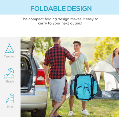Outsunny Garden Folding Portable Padded Saucer Moon Chair Padded Round Outdoor Camping Travel Fishing Seat