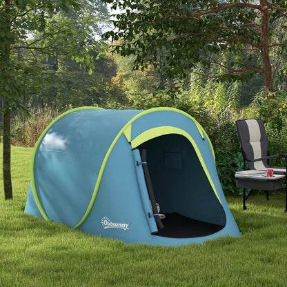 Outsunny Two-Man Pop-Up Dome Tent, with Accessories