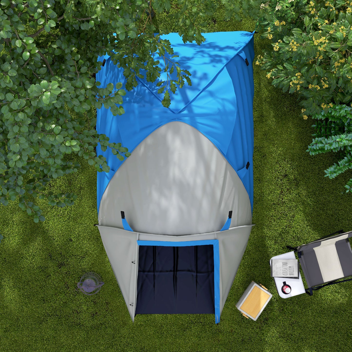 Outsunny Two-Man Dome Tent, with Front Porch and Accessories