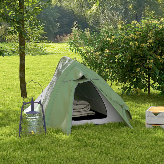Outsunny Double Layer Camping Tent, 1-2 Man Backpacking Tent with Carry Bag, 2000mm Waterproof and Lightweight