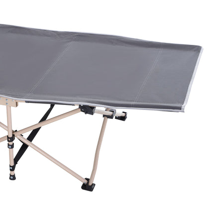 Outsunny Single Steel Frame Portable Camping Cot, with Carry Bag