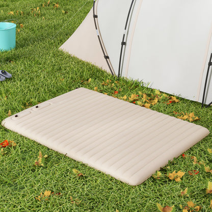 Outsunny Double Inflatable Mattress, with Built-In Pump