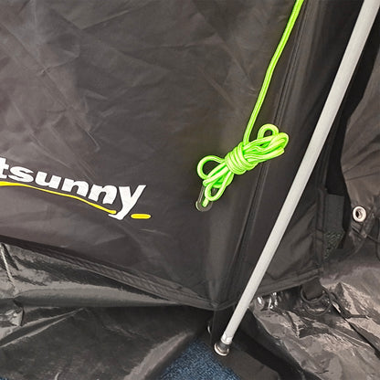 Outsunny 3-4 Man Tunnel Tent, Two Room Camping Tent with Windows and Covers, Portable Carry Bag, for Fishing, Hiking, Sports, Festival