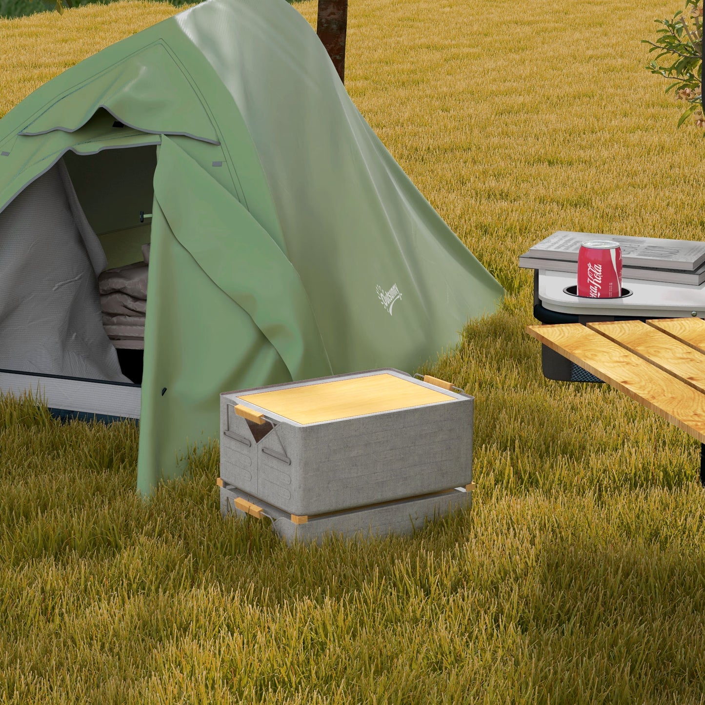 Outsunny Double Layer Camping Tent, 1-2 Man Backpacking Tent with Carry Bag, 2000mm Waterproof and Lightweight