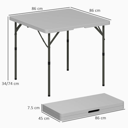 Outsunny 3ft Folding Camping Table, Heavy Duty Picnic Table with 2 Adjustable Height for Indoor Outdoor Garden, Party, BBQ