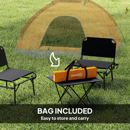 Outsunny 2 Person Camping Tent, Dome Tent with Zipped Doors, Storage Pocket, Portable Handy Bag