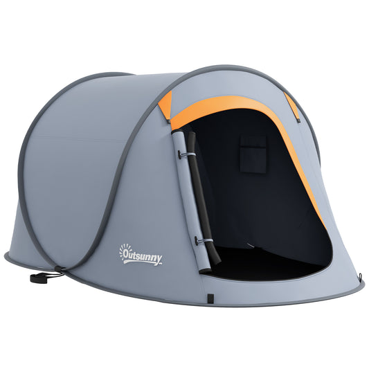 Outsunny Two-Man Pop-Up Dome Tent, with Accessories