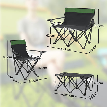 Outsunny Four-Piece Portable Picnic Table Set