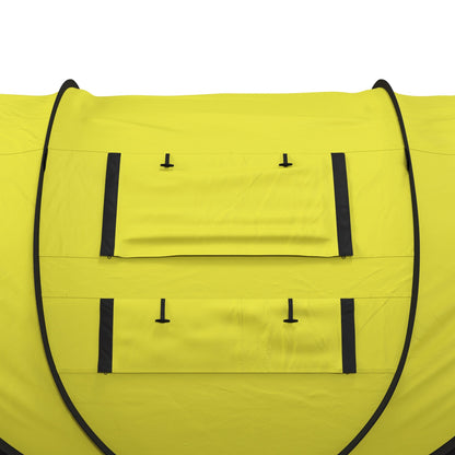 Outsunny 4-5 Person Pop-up Camping Tent Family Tent w/ 2 Mesh Windows & PVC Windows Portable Carry Bag for Outdoor Trip