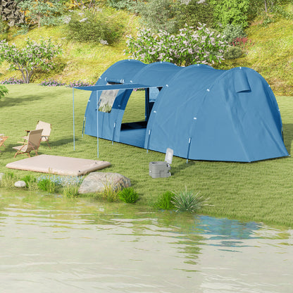 Outsunny Double Inflatable Mattress, with Built-In Pump