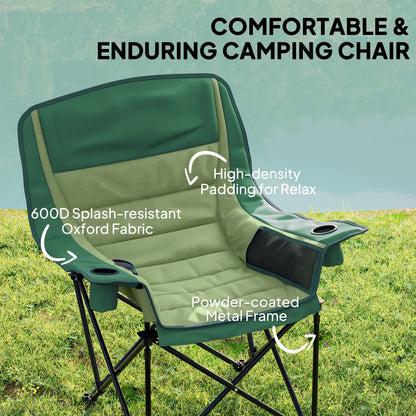 Outsunny Portable Padded Camping Chair, with Bag