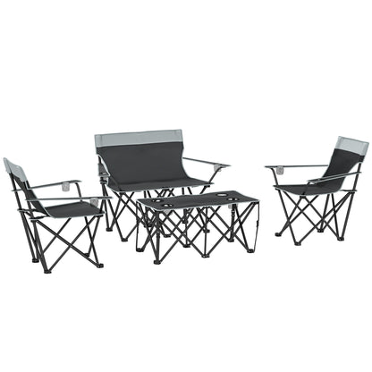 Outsunny Four-Piece Portable Picnic Table Set