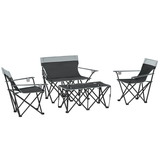 Outsunny Four-Piece Portable Picnic Table Set