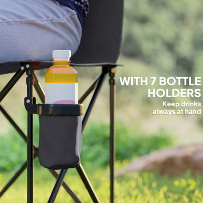 Outsunny 6 Seater Folding Camping Chair with Cup Holder & Carry Bag