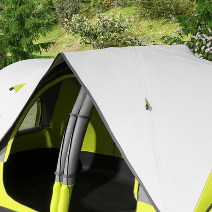 Outsunny Camping Tent for 6-8 Man with 2000mm Waterproof Rainfly and Carry Bag for Fishing Hiking Festival