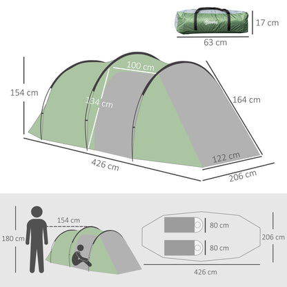 Outsunny Three-Man, Two-Room Tent
