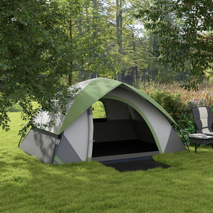 Outsunny Two Man Single Room Dome Tent, with Accessories