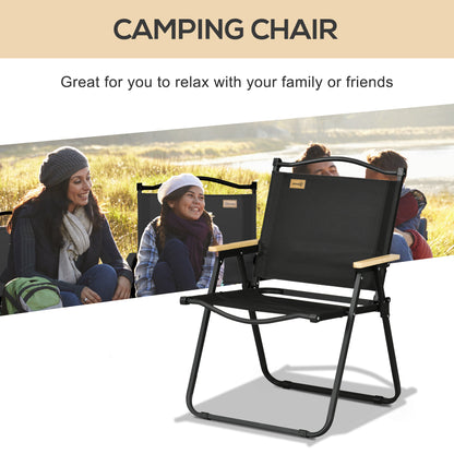 Outsunny Camping Chair for Adults, Lightweight Folding Chair, Portable Chair for Camping, Fishing, Beach and Outdoor Travel