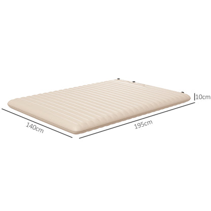 Outsunny Double Inflatable Mattress, with Built-In Pump
