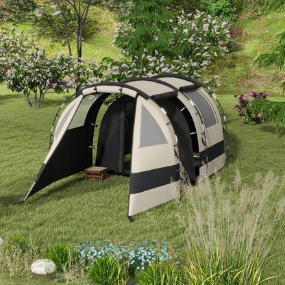 Outsunny Four Man, Two Room Blackout Tent, with Accessories