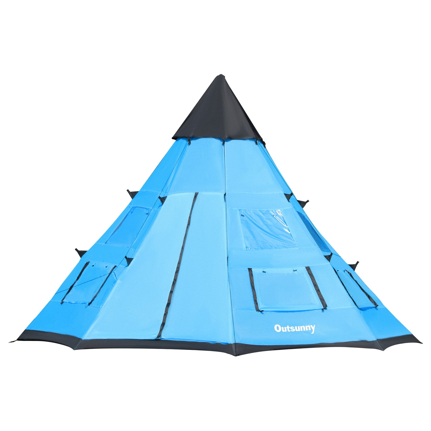 Outsunny 6 Men Tipi Tent with Carry Bag