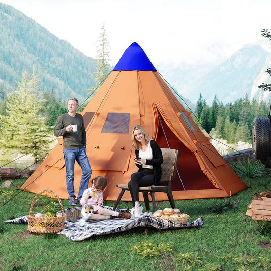 Outsunny 6 Men Tipi Tent with Carry Bag