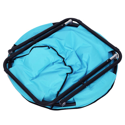 Outsunny Garden Folding Portable Padded Saucer Moon Chair Padded Round Outdoor Camping Travel Fishing Seat