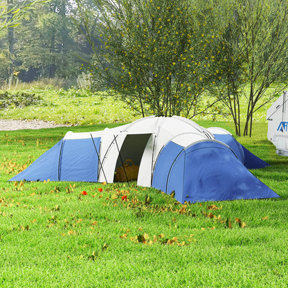 Outsunny 6-9 Man Tent with Bedrooms and Living Room, Accessories Included