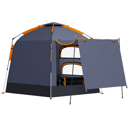 Outsunny Automatic Pop Up Camping Tent, Instant Setup 2-4 Man Tent with Mesh Windows, Waterproof & UV30+, Portable with Carry Bag for Fishing, Hiking, Backpacking