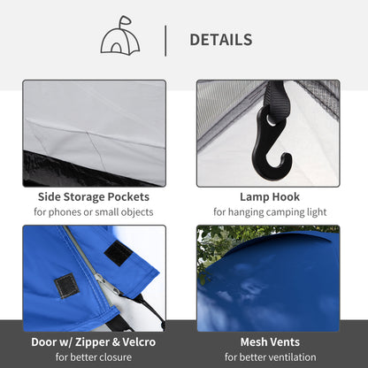 Outsunny Two-Man Dome Tent, with Front Vestibule